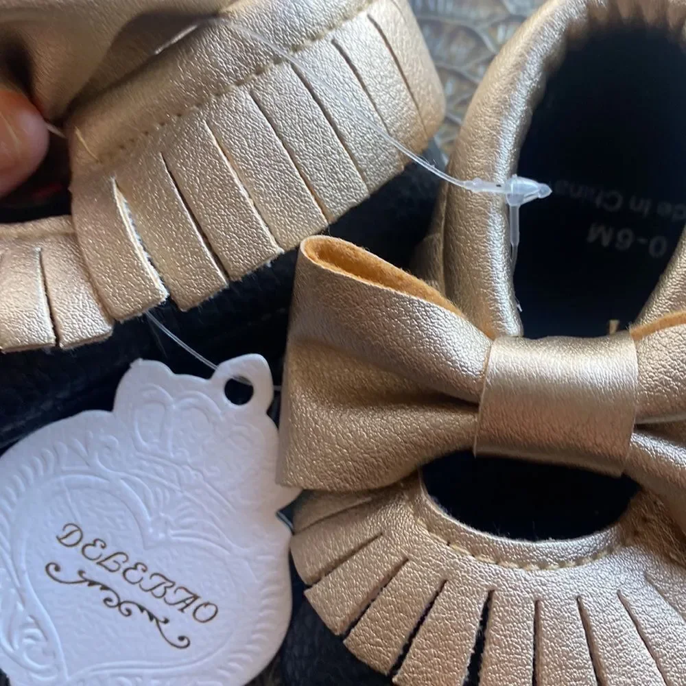 Fancy leather baby infant shoes 0 to 6 months